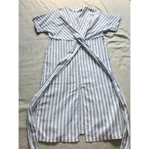 NWT Oak + Fort striped midi dress